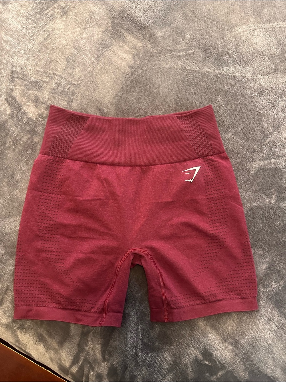 Gymshark Seamless High-Waist Maroon Bike Shorts